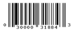 UPC barcode number 030000318843