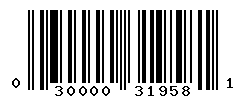 UPC barcode number 030000319581