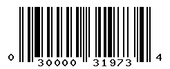 UPC barcode number 030000319734