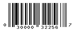 UPC barcode number 030000322567