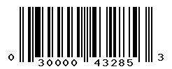 UPC barcode number 030000432853