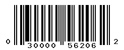 UPC barcode number 030000562062