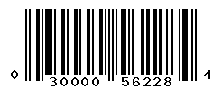 UPC barcode number 030000562284