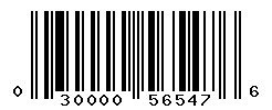 UPC barcode number 030000565476