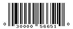 UPC barcode number 030000566510