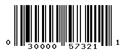 UPC barcode number 030000573211