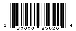 UPC barcode number 030000656204