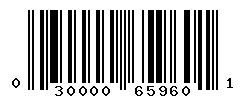 UPC barcode number 030000659601