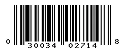 UPC barcode 030034027148