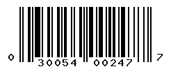 UPC barcode number 030054002477
