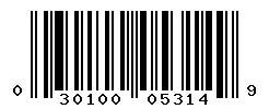 UPC barcode 030100053149