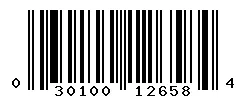 UPC barcode 030100126584