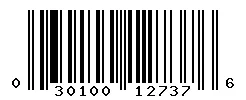 UPC 030100127376 barcode image