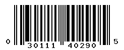 UPC barcode number 030111402905