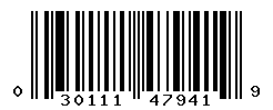 UPC barcode number 030111479419