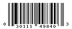 UPC barcode number 030111498403