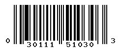 UPC barcode number 030111510303