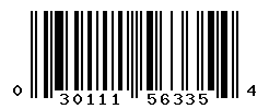 UPC barcode number 030111563354