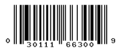 UPC barcode number 030111663009