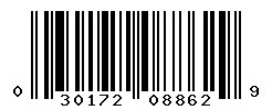 UPC barcode number 030172088629