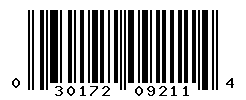 UPC barcode number 030172092114