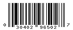 UPC barcode number 030402965027