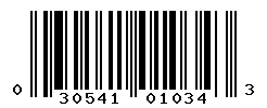 UPC barcode number 030541010343