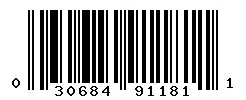 UPC barcode 030684911811