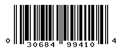 UPC barcode 030684994104