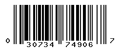 UPC barcode number 030734749067