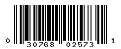 UPC barcode number 030768025731