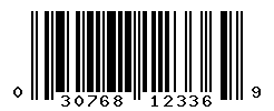 UPC barcode number 030768123369