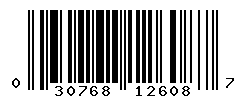 UPC barcode number 030768126087