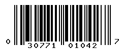 UPC barcode number 030771010427