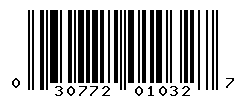 UPC barcode number 030772010327 lookup