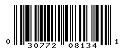 UPC barcode number 030772081341