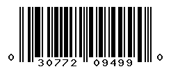 UPC barcode number 030772094990