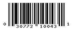UPC barcode number 030772100431 lookup