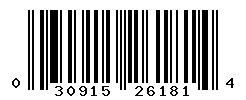 UPC barcode 030915261814