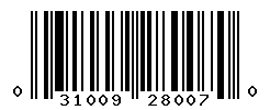 UPC barcode number 031009280070