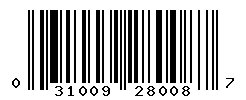 UPC barcode number 031009280087