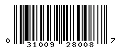 UPC 031009280087 barcode image