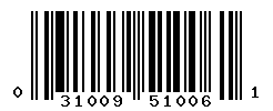 UPC barcode number 031009510061