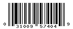 UPC barcode 031009574049