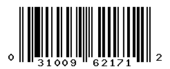 UPC barcode number 031009621712