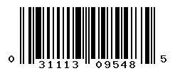 UPC barcode number 031113095485