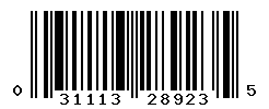 UPC barcode number 031113289235