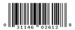 UPC barcode number 031146026128