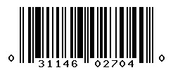 UPC barcode number 031146027040