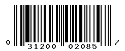 UPC barcode 031200020857